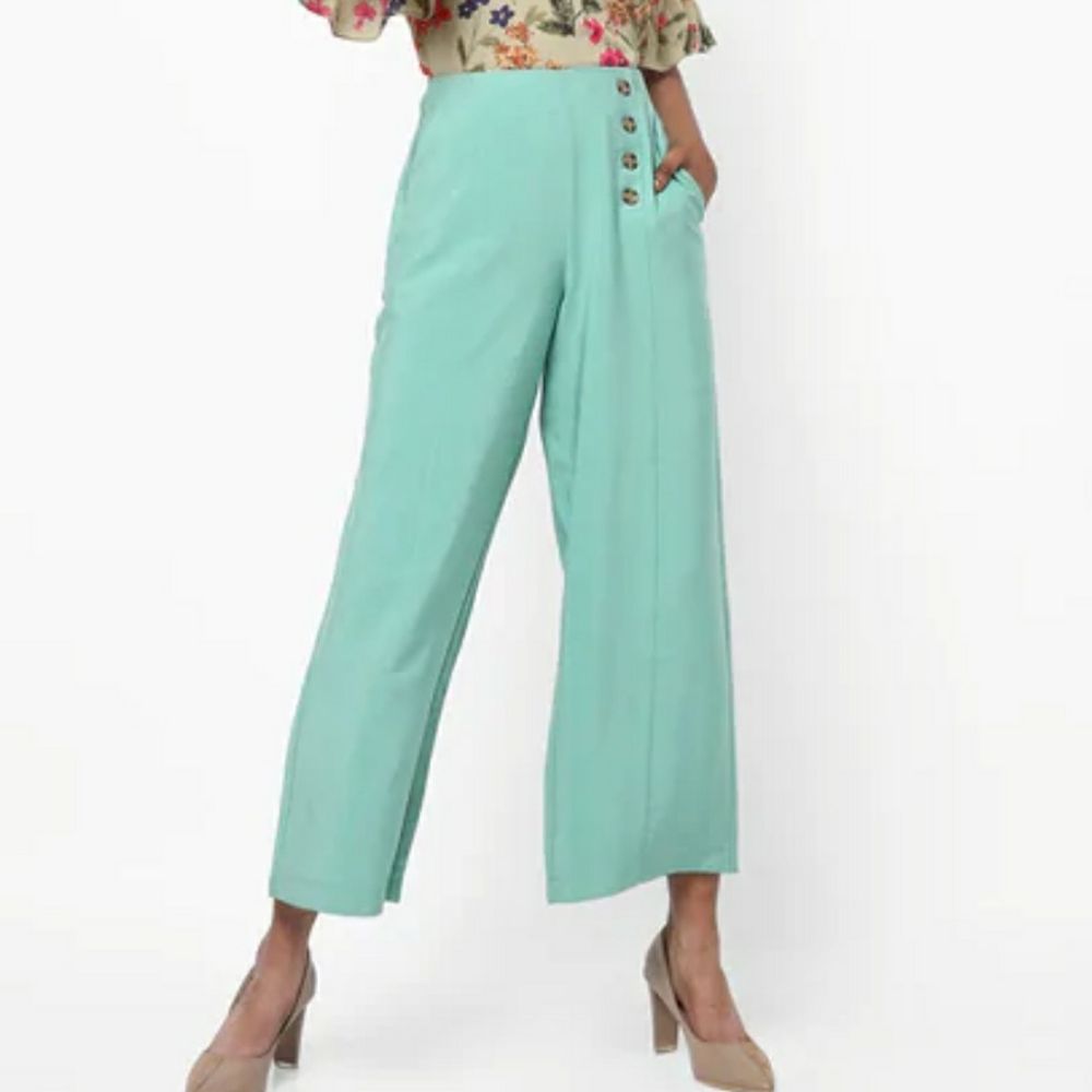 Vero Moda Palazzo seafoam green mint pants 4